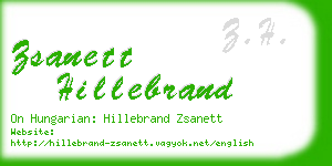 zsanett hillebrand business card